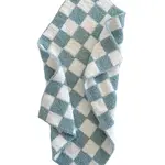 SpearmintLOVE Phufy Bliss Checkerboard Mini Blanket - Powder