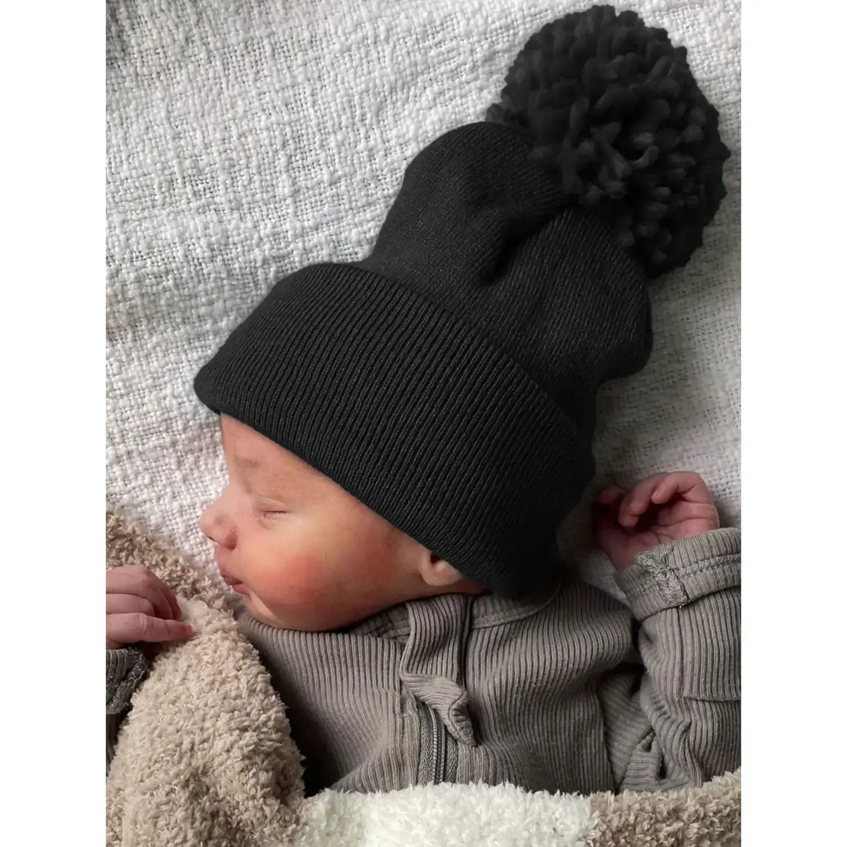 Baby's First Hat Baby's First Hat | Black Pom