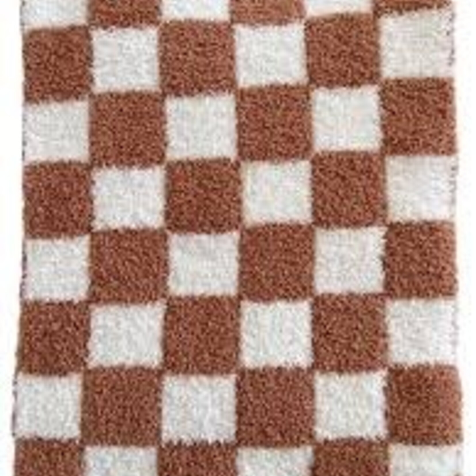 SpearmintLOVE Phufy Bliss Checkerboard Blanket - Nutmeg