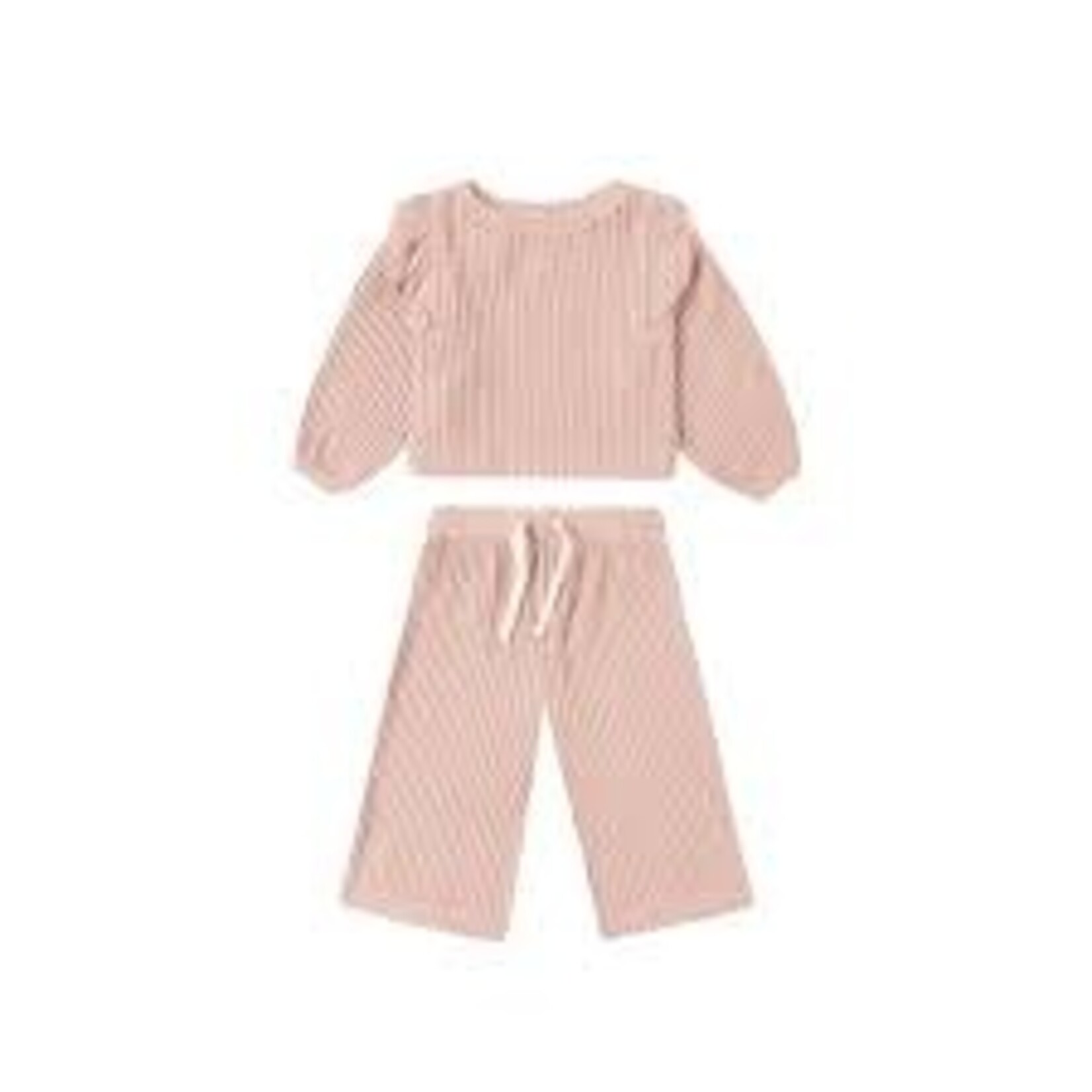 Quincy Mae Ruffle Cozy Set | Rose