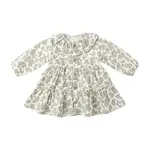 Quincy Mae Ruffle Collar Button Dress | Green Floral