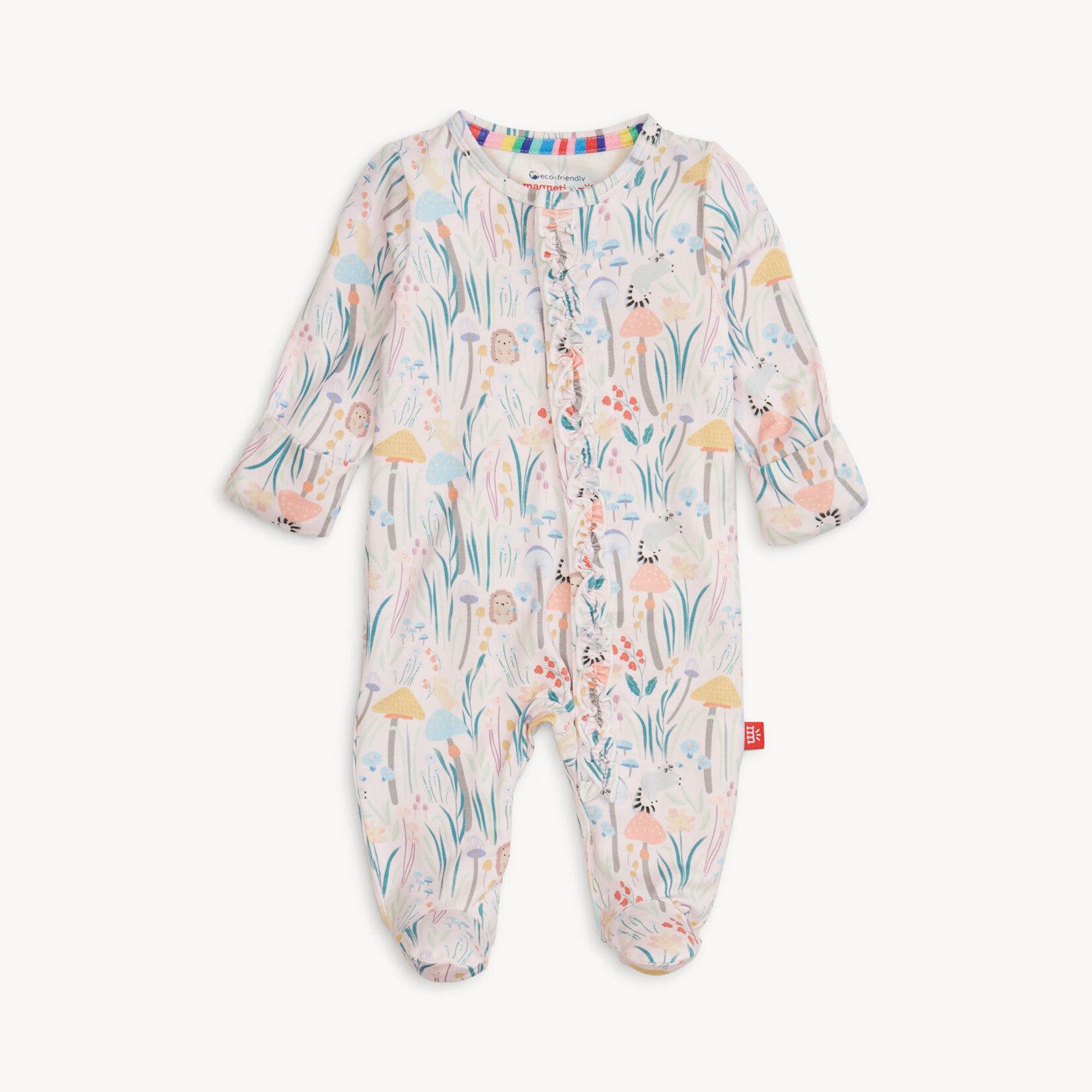 Magnetic Me Modal Magnetic Ruffle Footie - Shroom Bloom