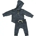 Mebie Baby Lightning Bolt Hooded Set
