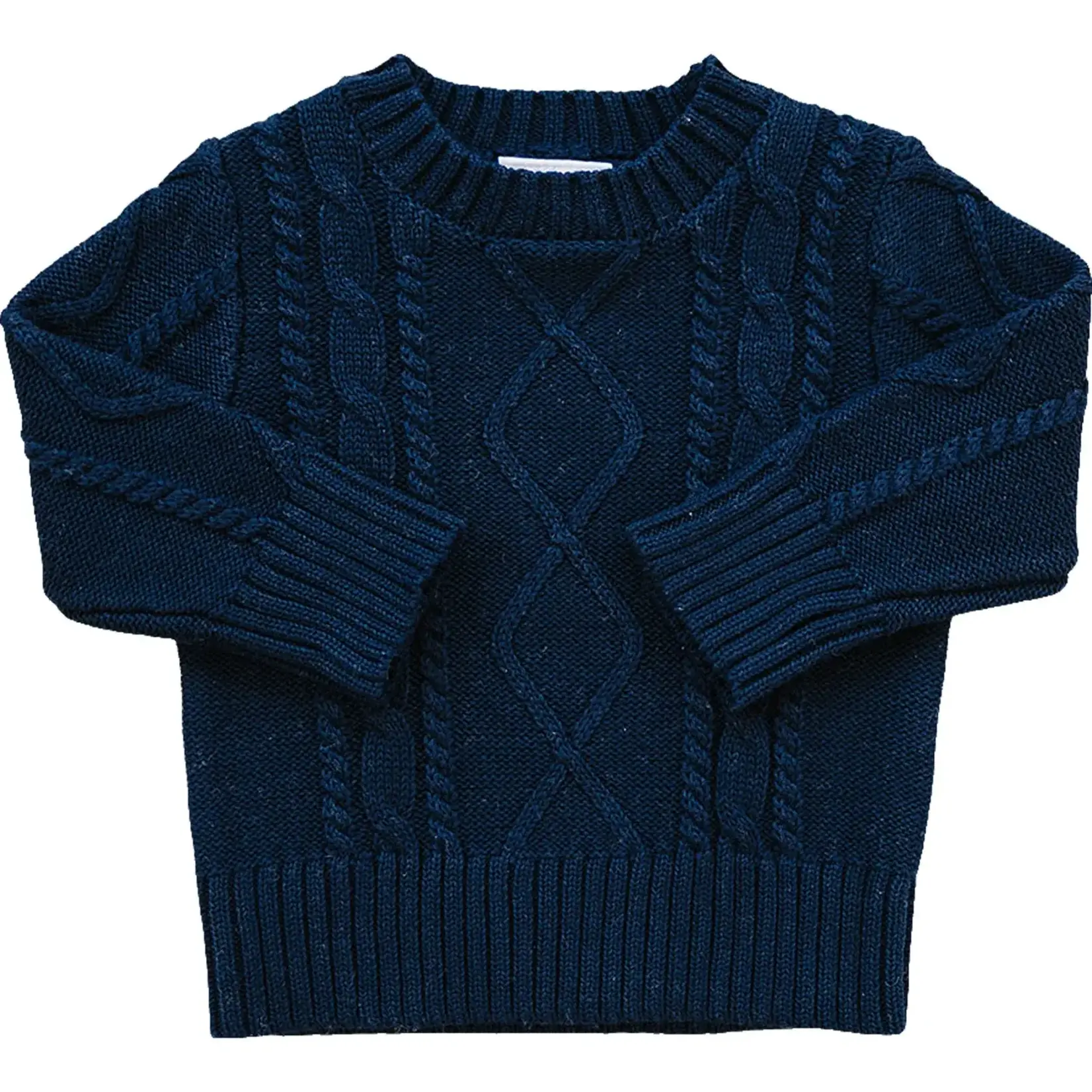 Mebie Baby Navy Cable Knit Sweater