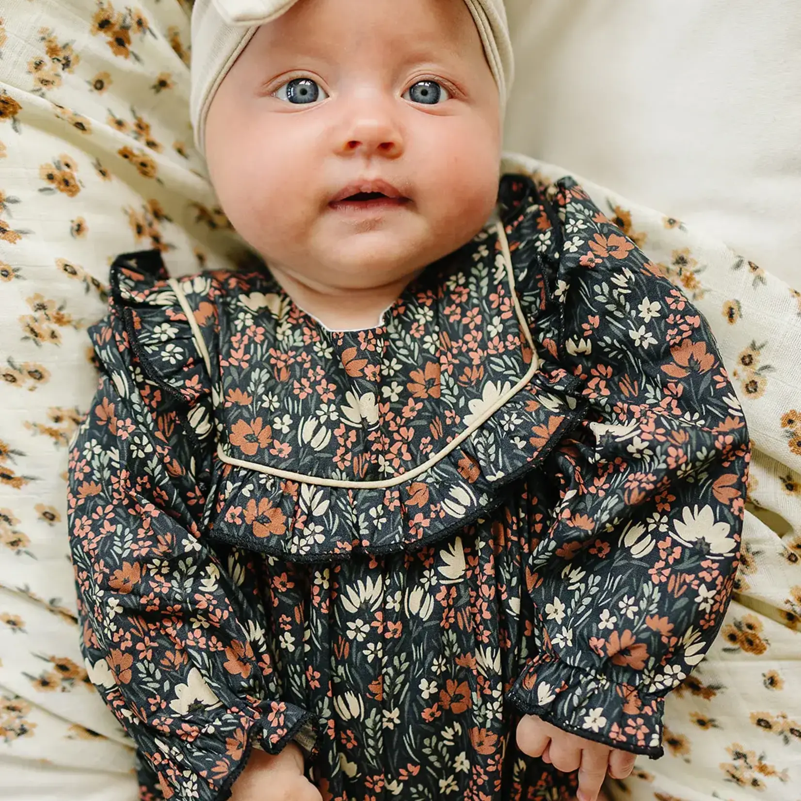 Mebie Baby Midnight Meadow Fall Romper