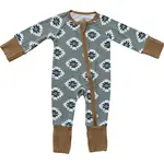 Mebie Baby Bamboo Zipper Romper - Southwest Aztec