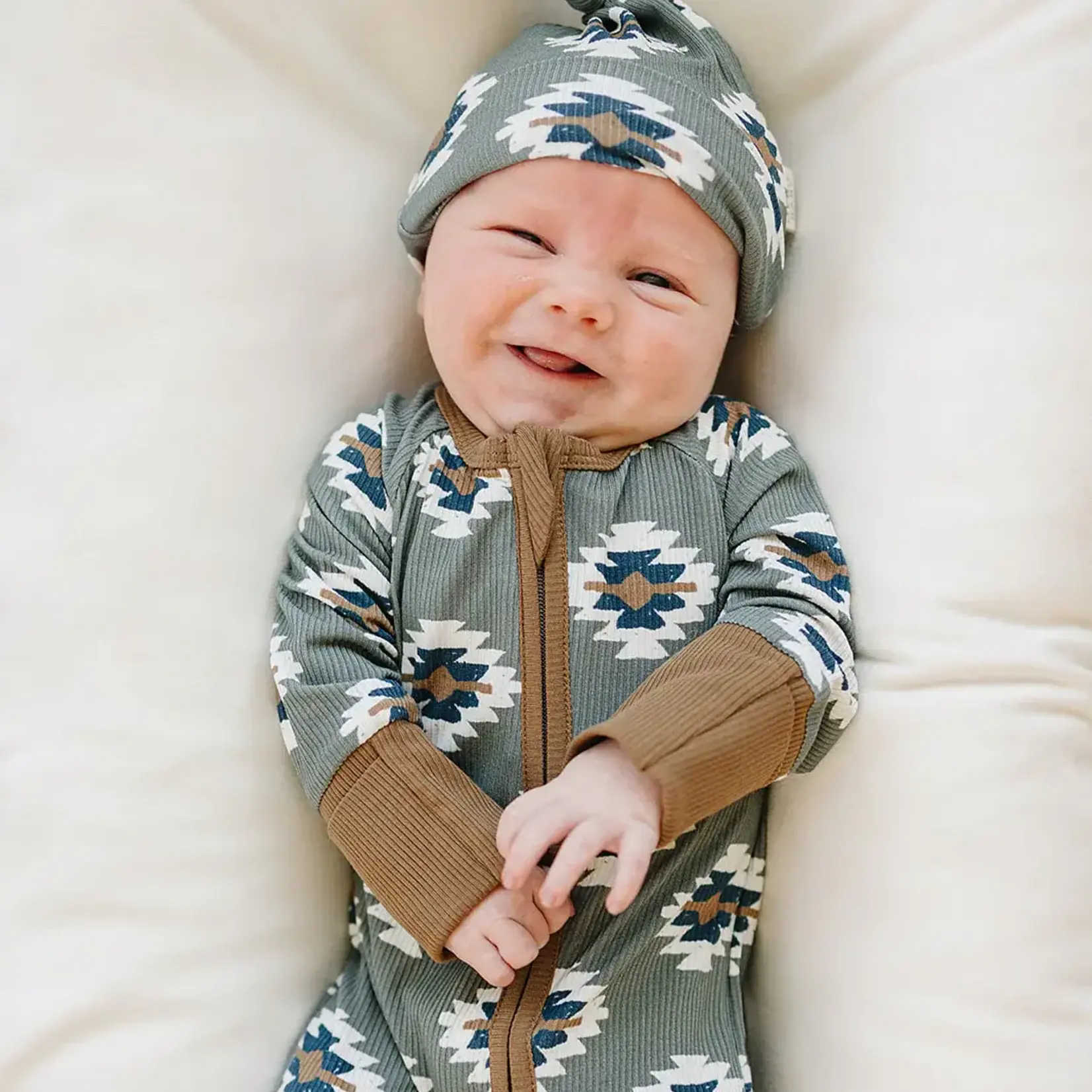 Mebie Baby Bamboo Zipper Romper - Southwest Aztec