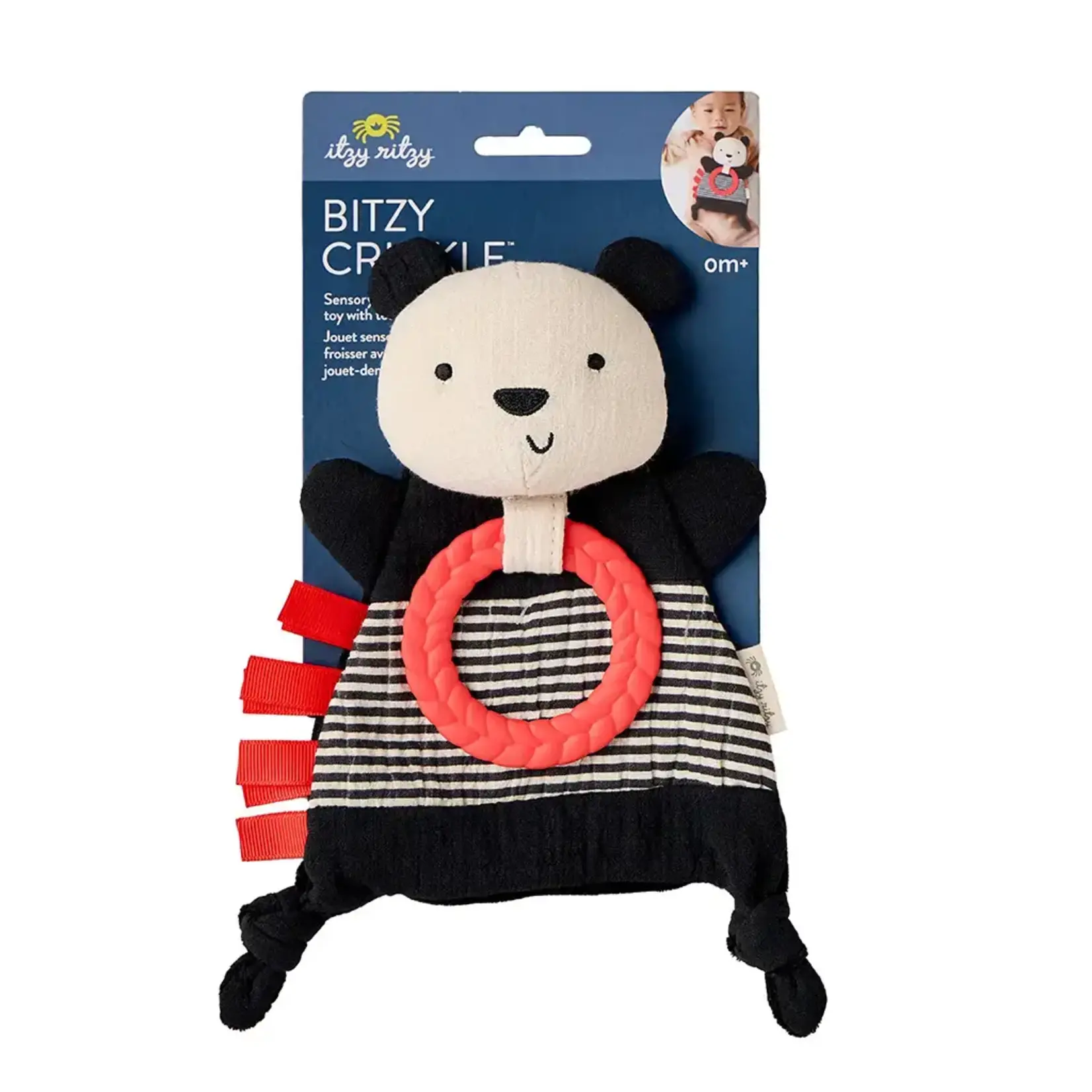 Itzy Ritzy Bitzy Crinkle Toy with Teether | Panda