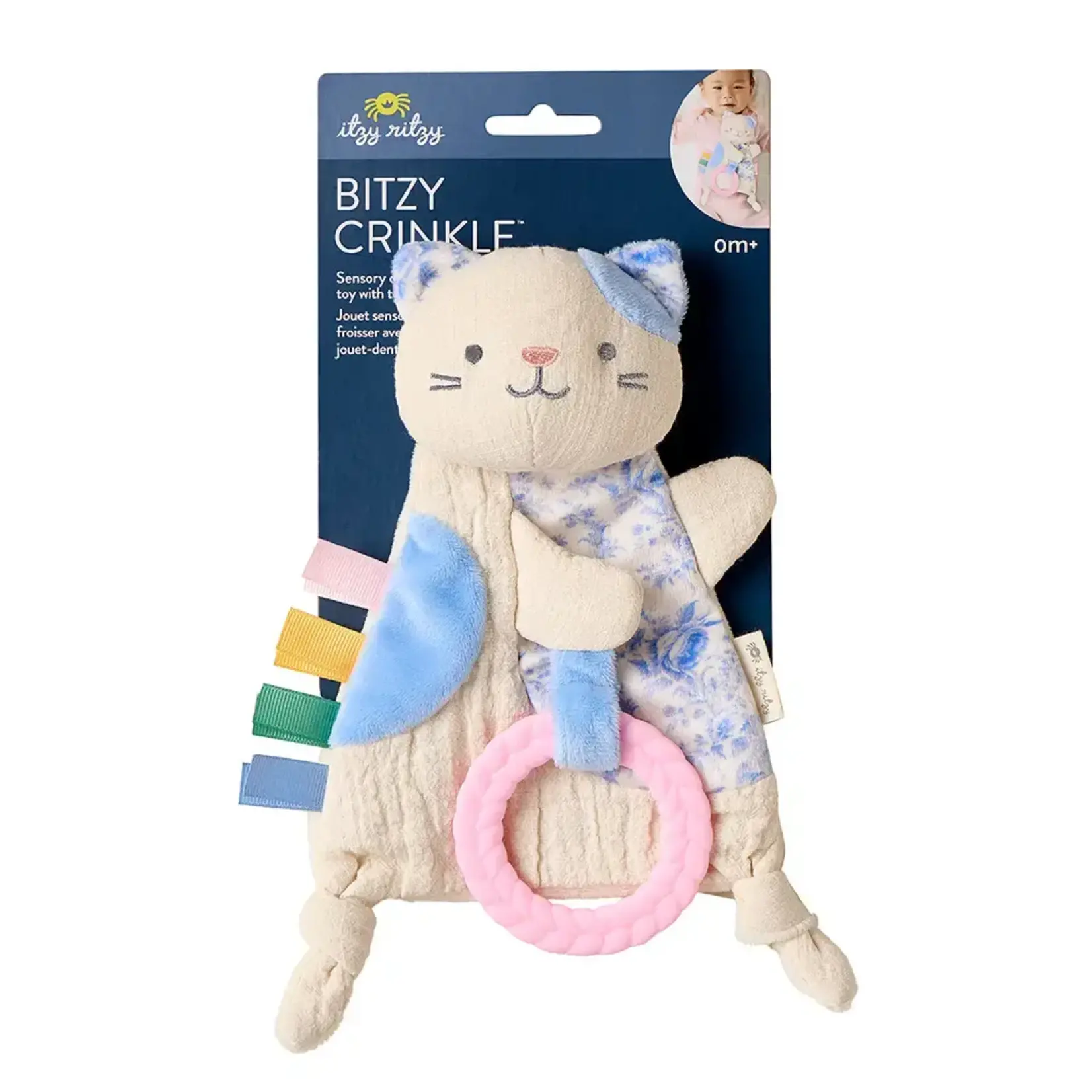 Itzy Ritzy Bitzy Crinkle Toy with Teether | Kitty