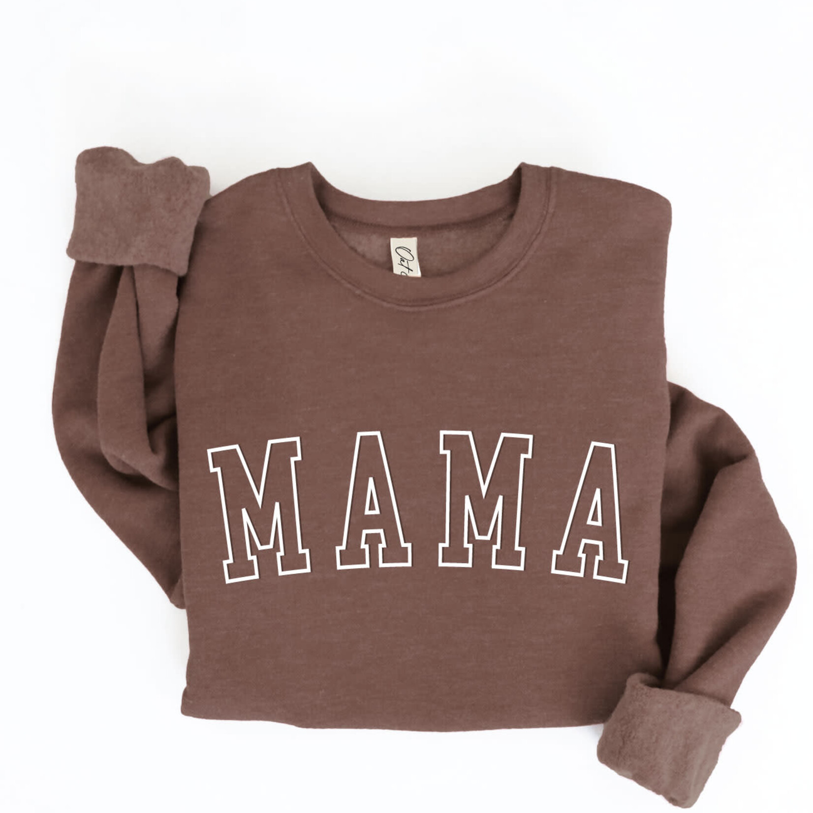 Oat Collective Sweatshirt | Mama Puff Print | Chocolate