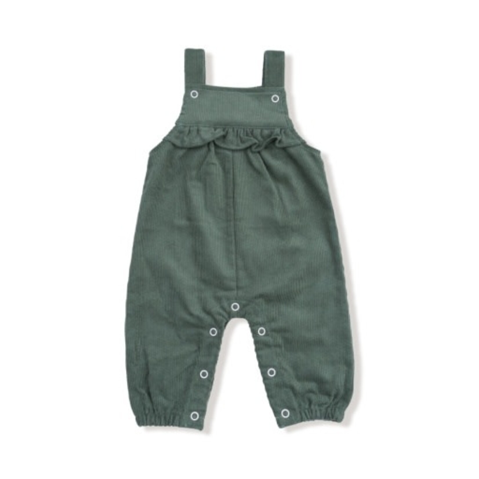 Angel Dear Ruffle Corduroy Overall | Dark Ivy