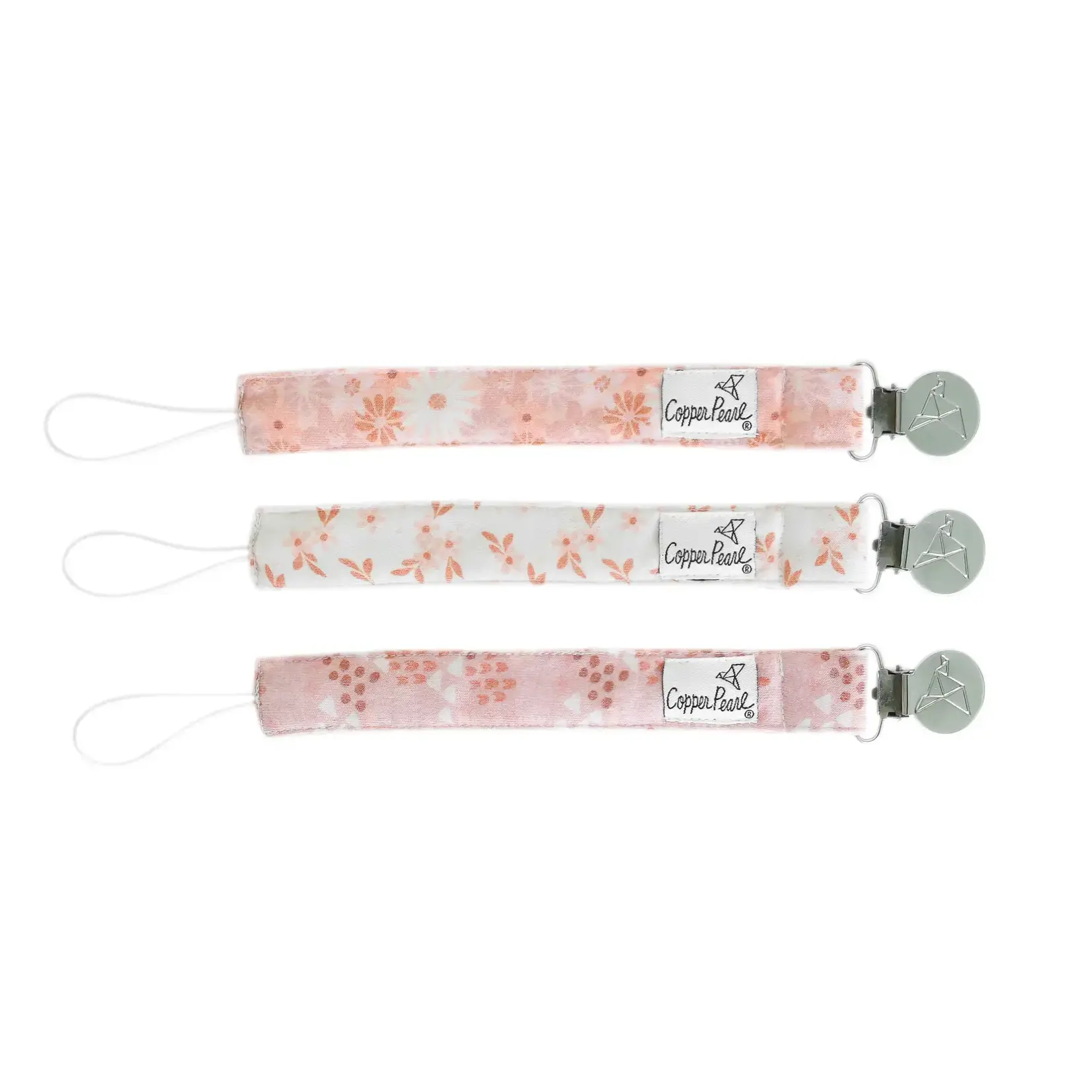 Copper Pearl Binky Clip Set - Rue