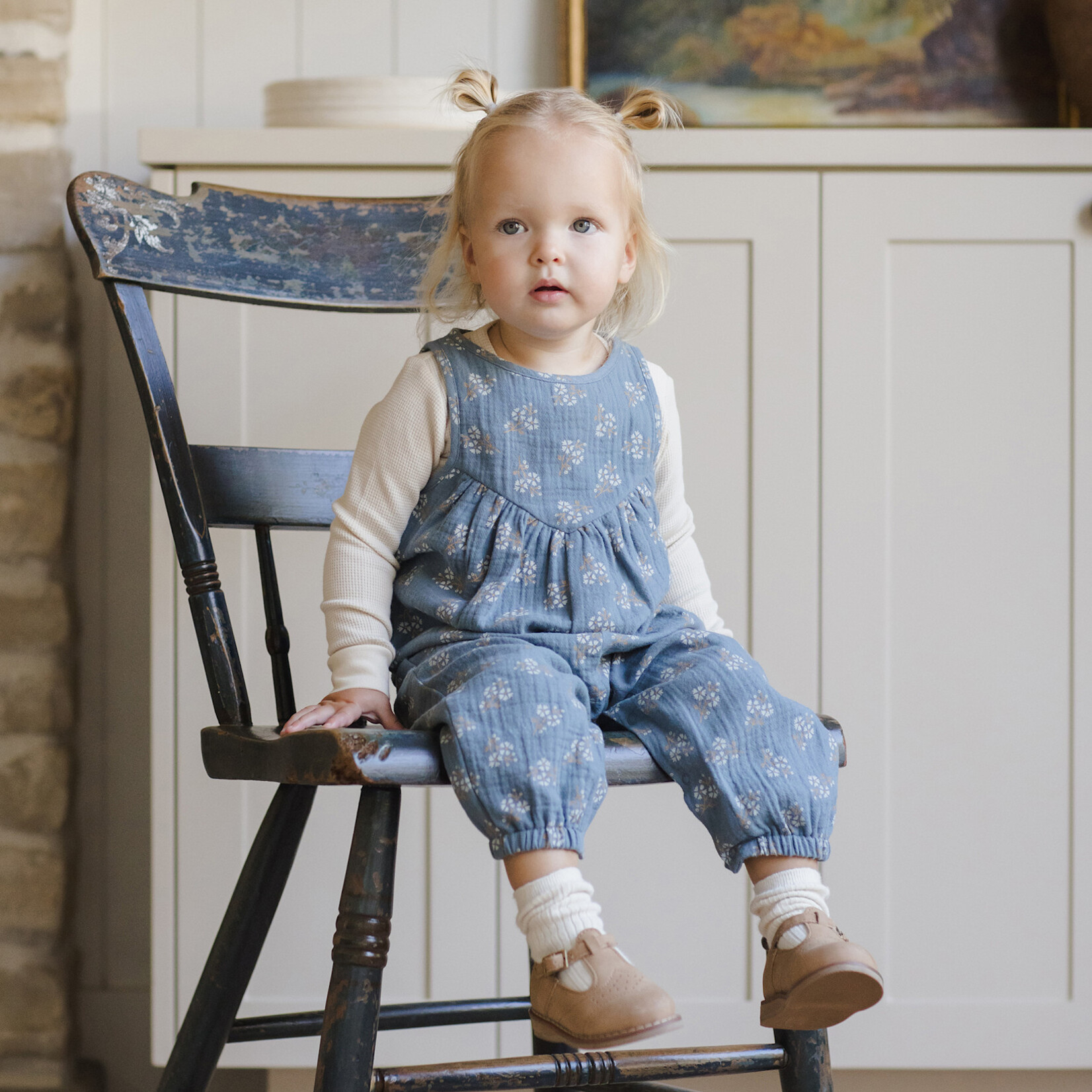 Quincy Mae Maisie Overall | Blue Floral