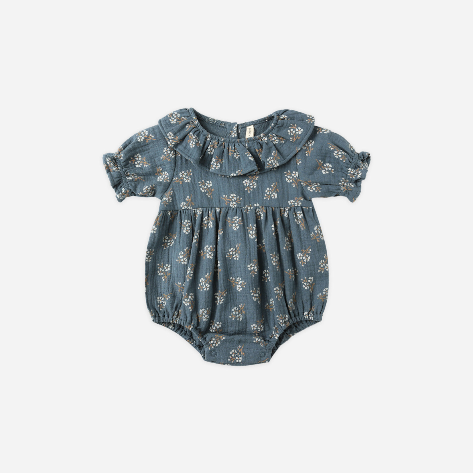 Quincy Mae Collared Romper | Blue Floral
