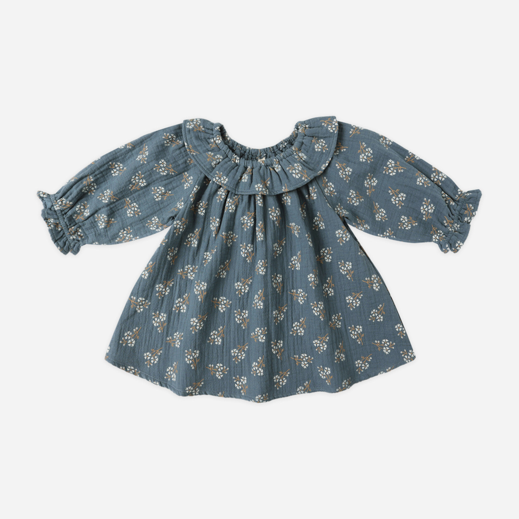 Quincy Mae Long Sleeve Isla Dress | Blue Floral