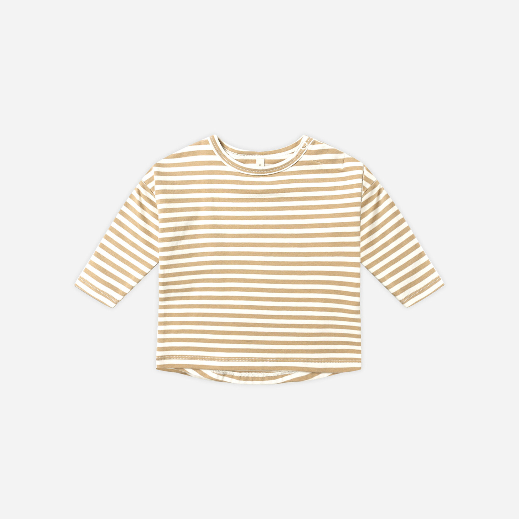 Quincy Mae Long Sleeve Tee | Gold Stripe