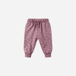 Quincy Mae Relaxed Sweatpant Baby | Mulberry Polka Dots