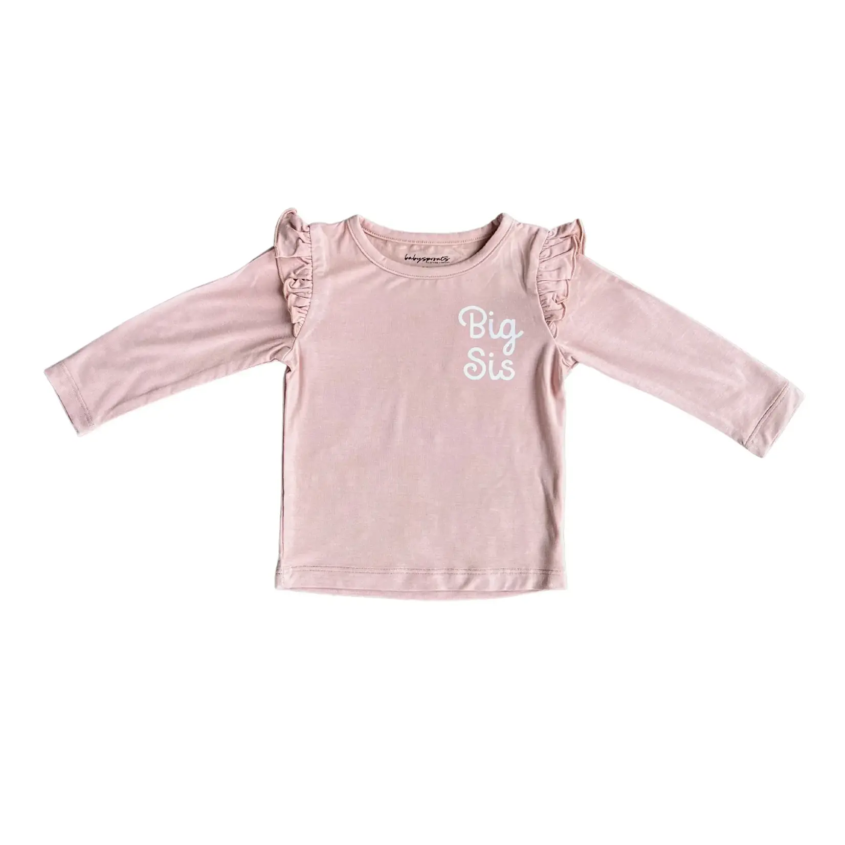 babysprouts clothing company Long Sleeve Ruffle Top | Big Sis Dusky Orchid