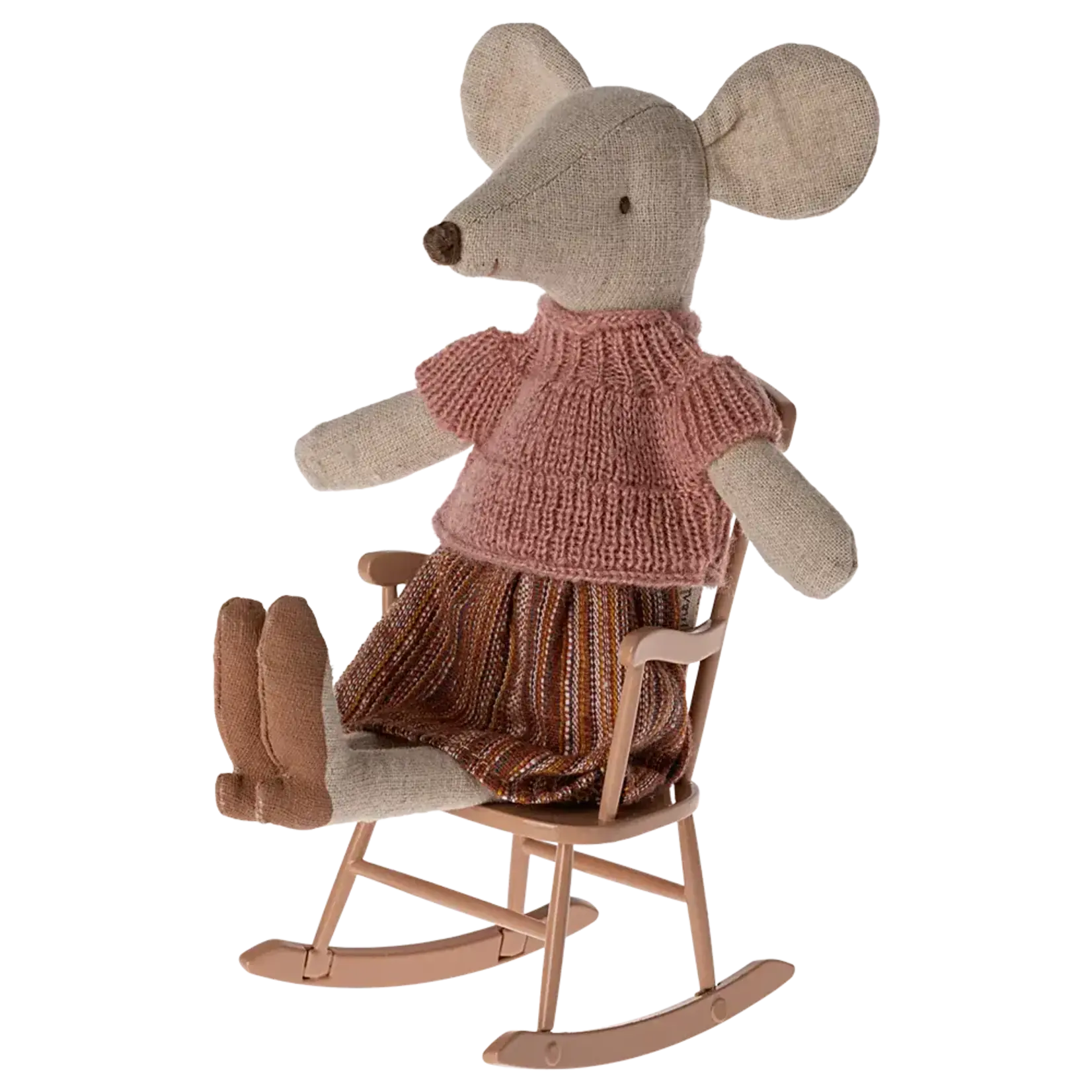 Maileg Rocking Chair, Mouse - Dark Powder