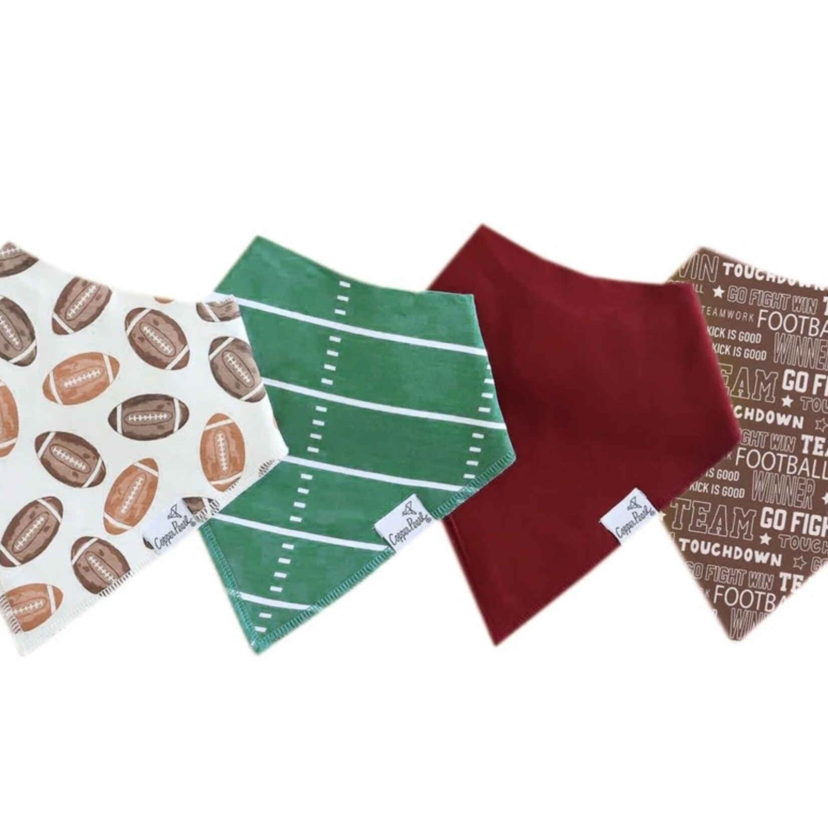 Copper Pearl Baby Bandana Bibs - Blitz Football Set - 4 pack