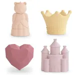 Mushie & Co Princess  Mold Free Bath Play Set - 4 Pack