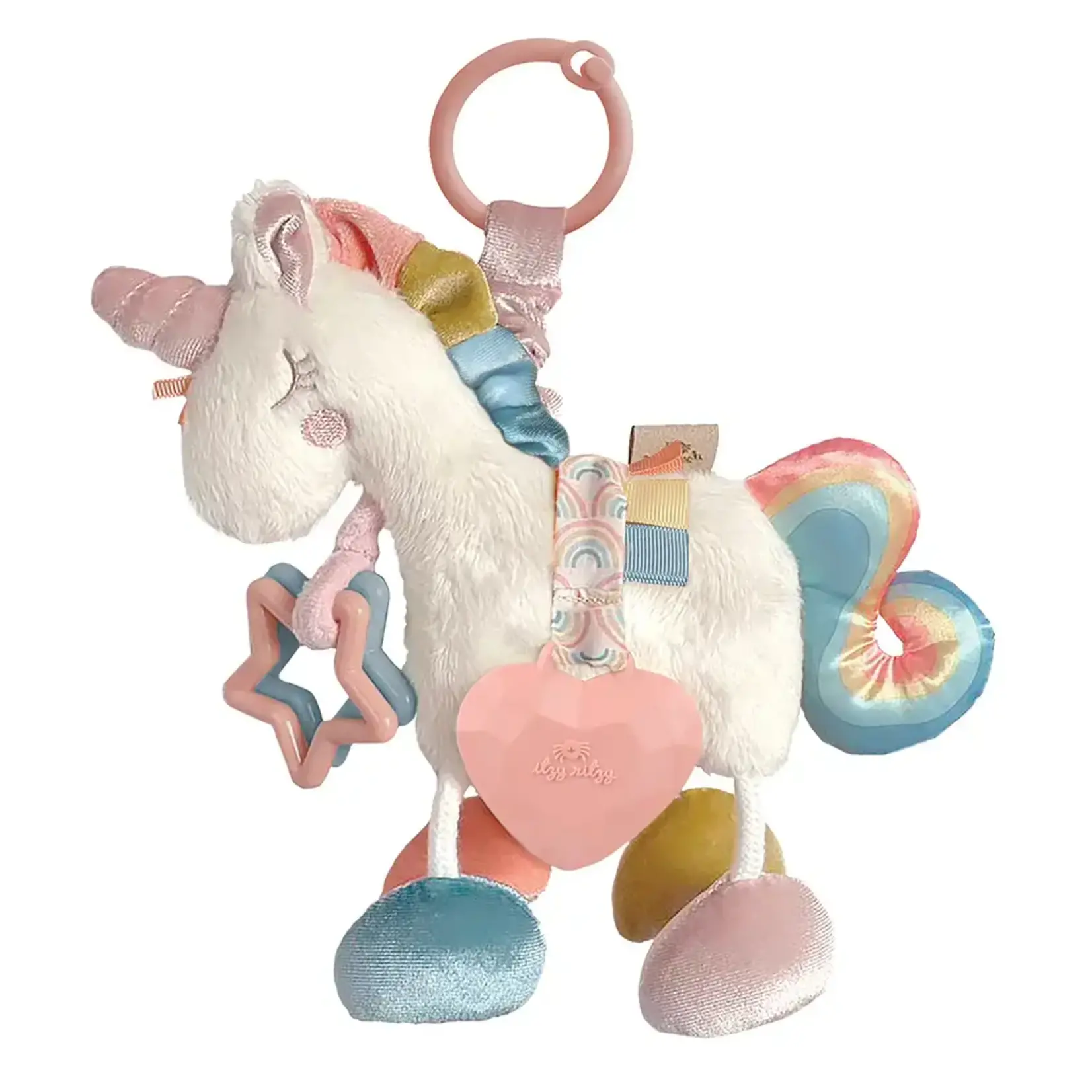 Itzy Ritzy Link & Love Activity Plush w. Teether | Unicorn