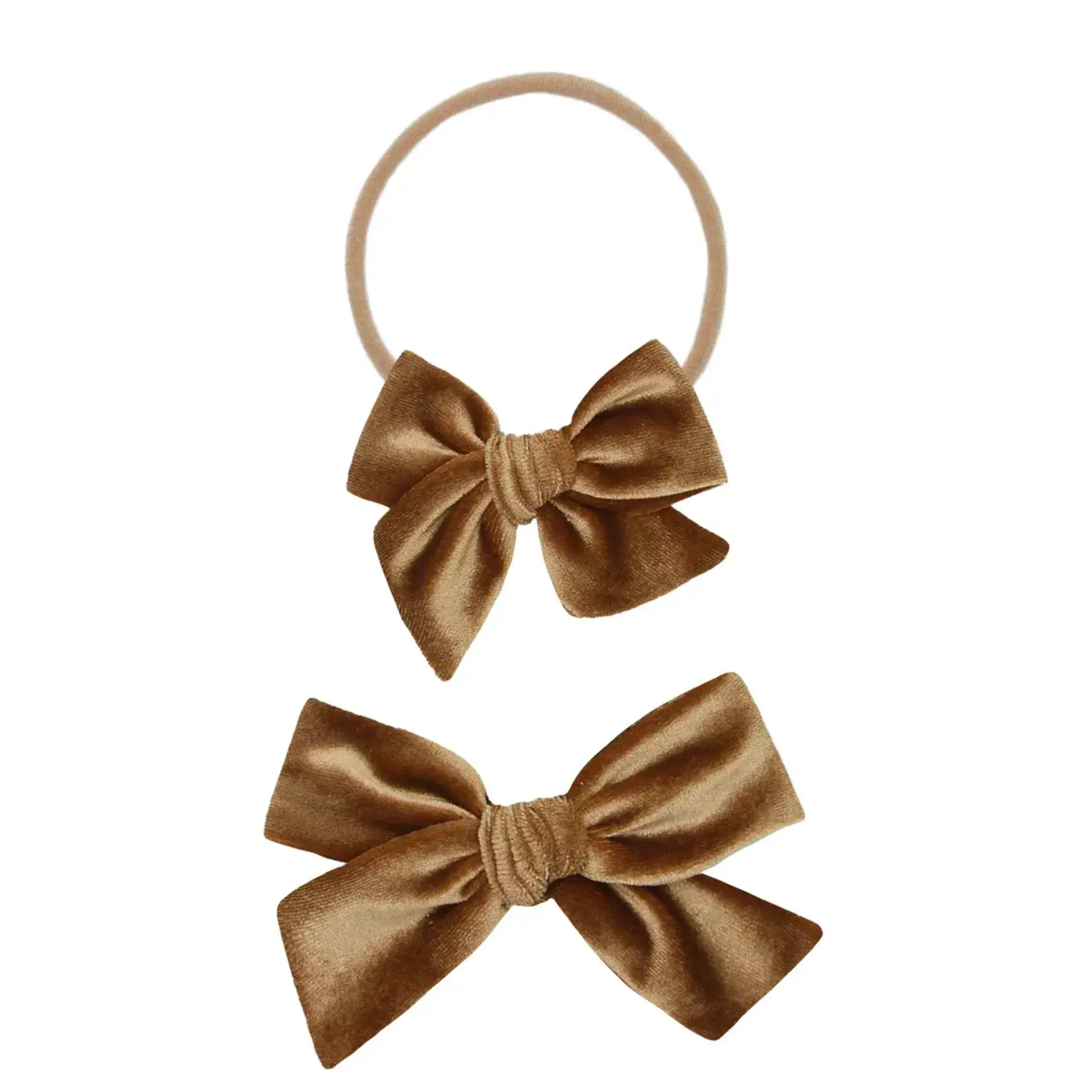 Lou Lou and Company Velvet Bow Headband Small -