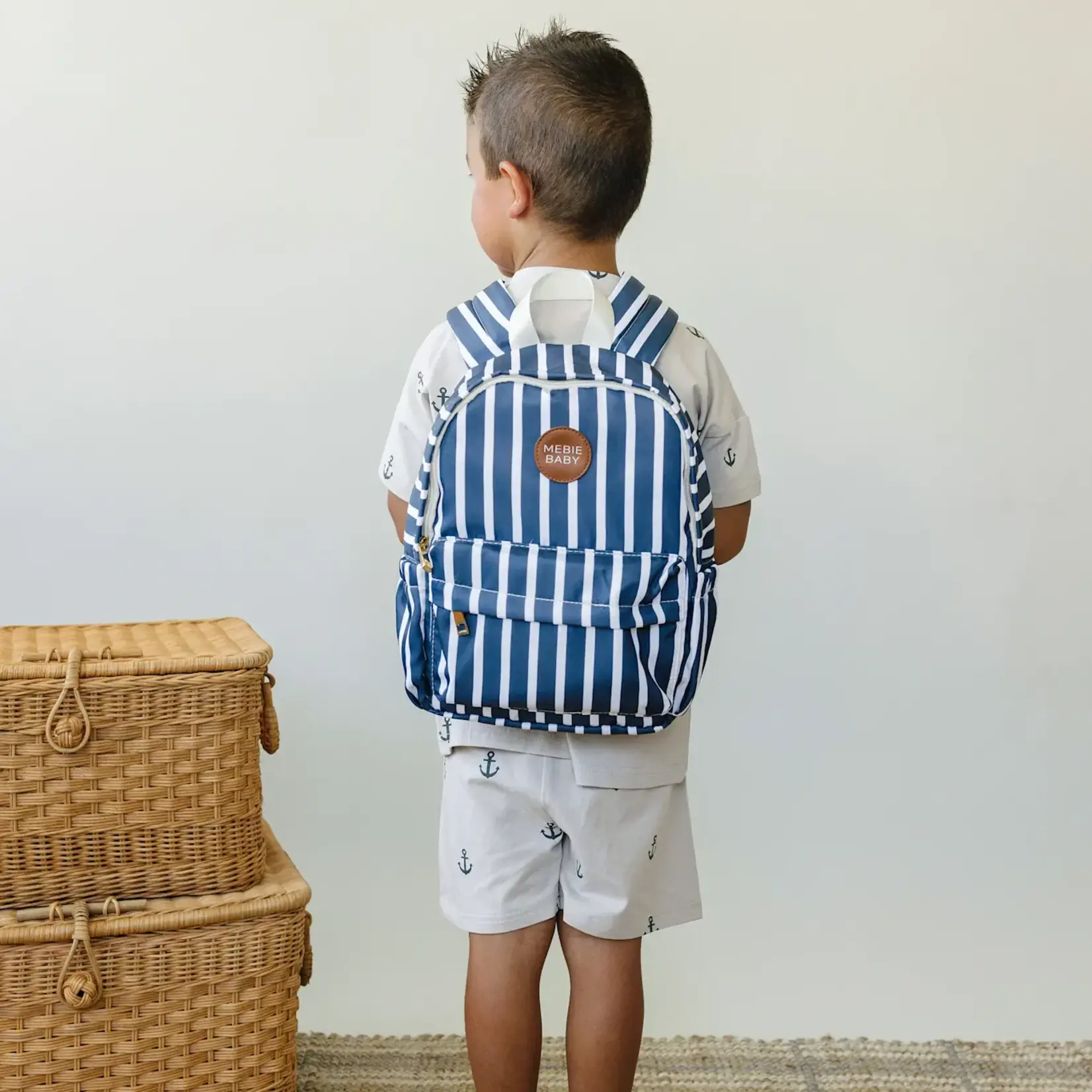 Mebie Baby Mini Backpack | Navy Stripe