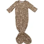 Mebie Baby Knot Gown - Brown Floral
