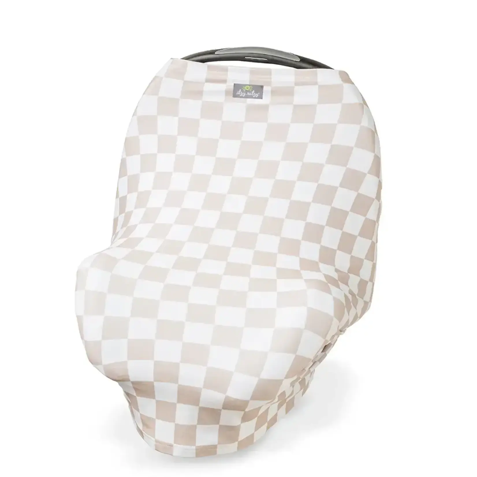 Itzy Ritzy Multi-Use Cover | Taupe Checkered