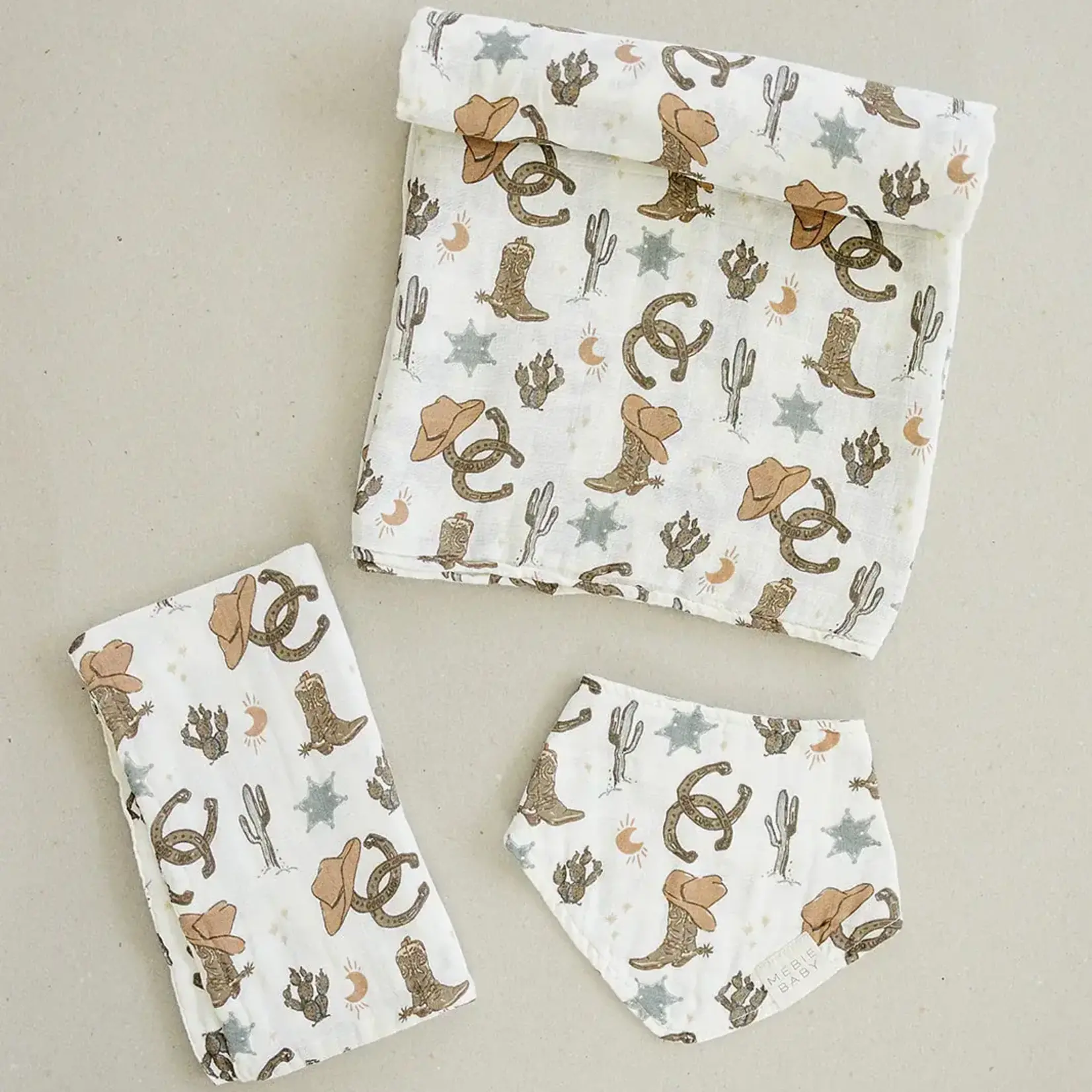 Mebie Baby Burp Cloth - Outlaw Cowboy