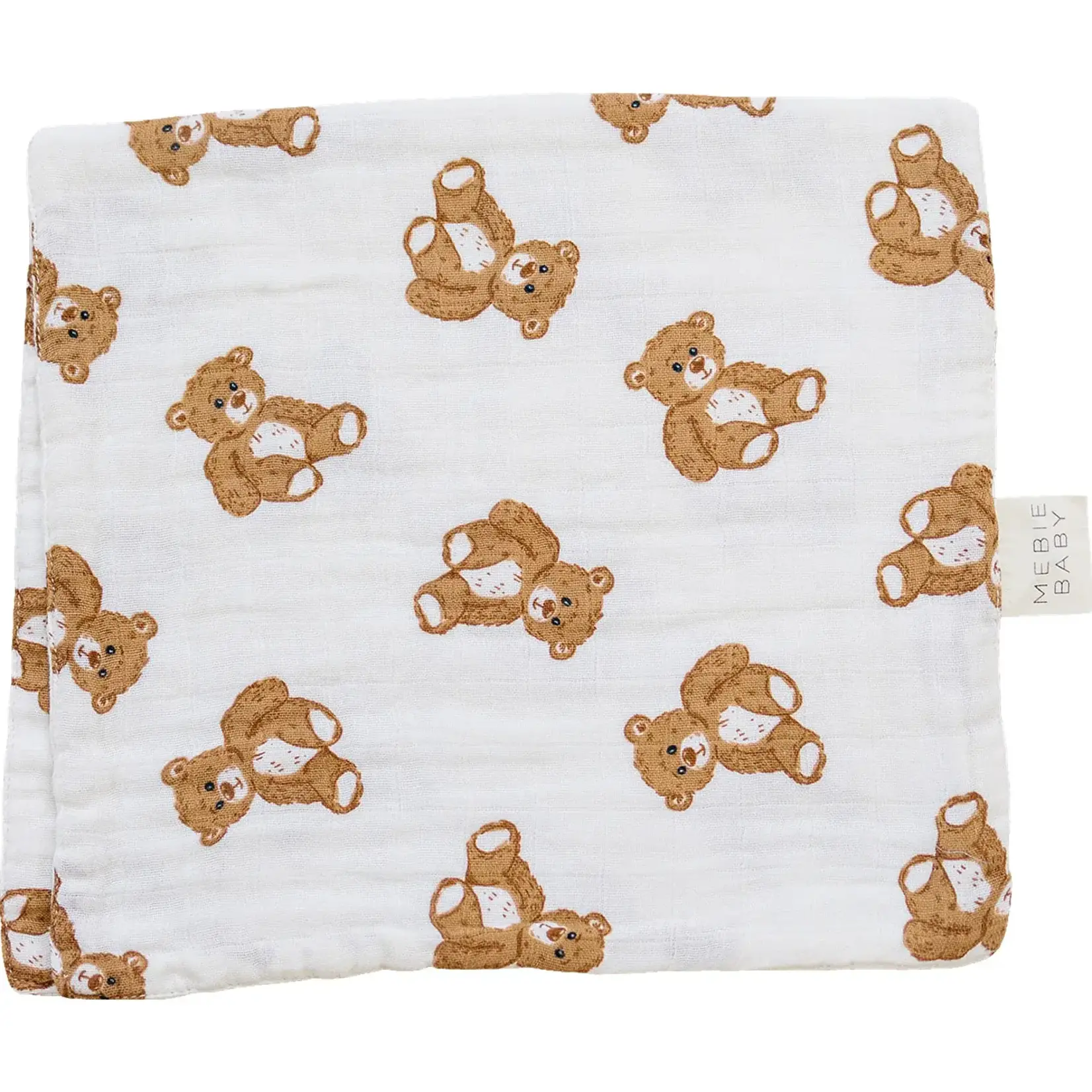 Mebie Baby Burp Cloth - Teddy Bear