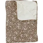 Mebie Baby Bamboo Fleece Quilt - Brown Floral