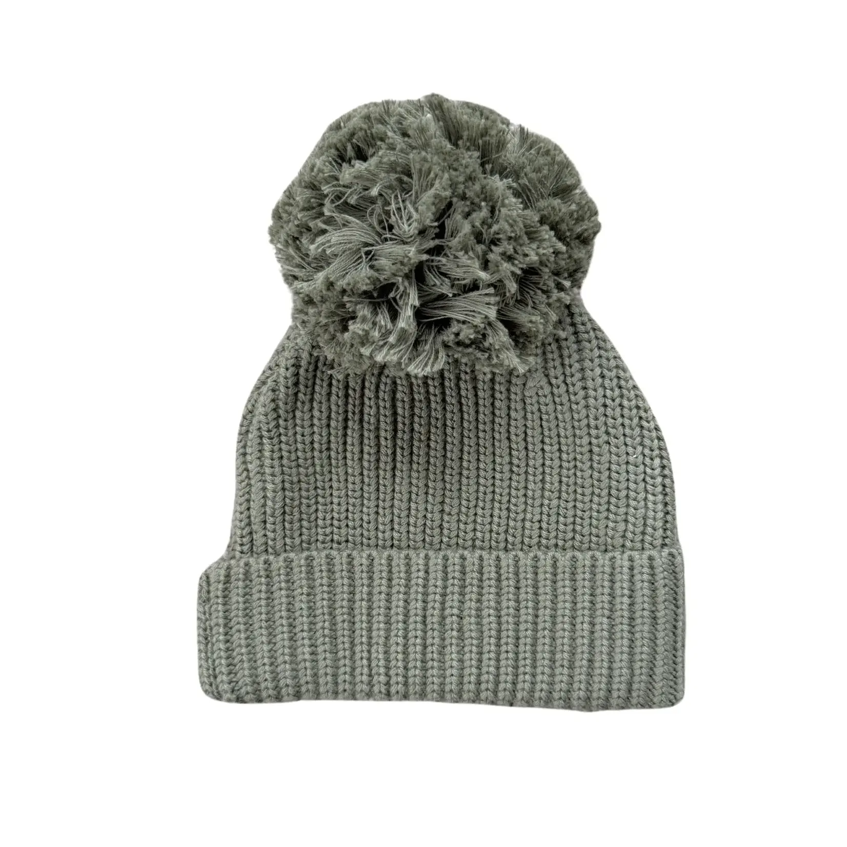 babysprouts clothing company Kids Pom Hat | Olive 0-6M