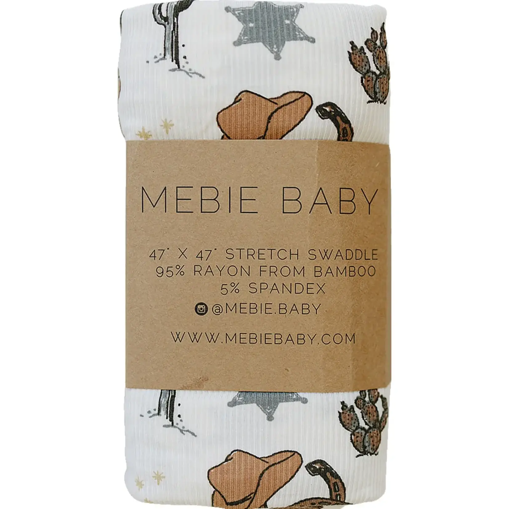 Mebie Baby Bamboo Stretch Swaddle - Outlaw Cowboy