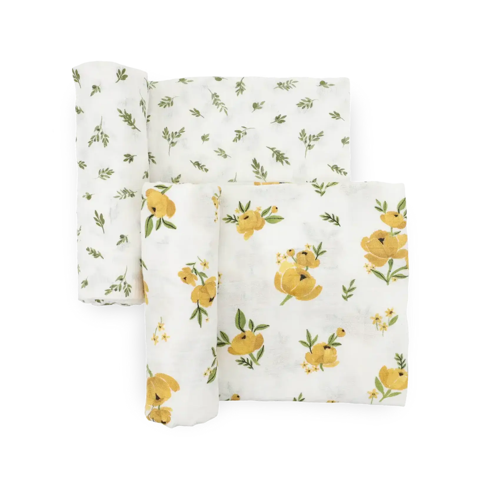 Little Unicorn Organic Cotton Muslin Swaddle 2 pack - Yellow Roses