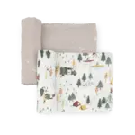 Little Unicorn Organic Cotton Muslin Swaddle 2 pack - Alpine Adventure
