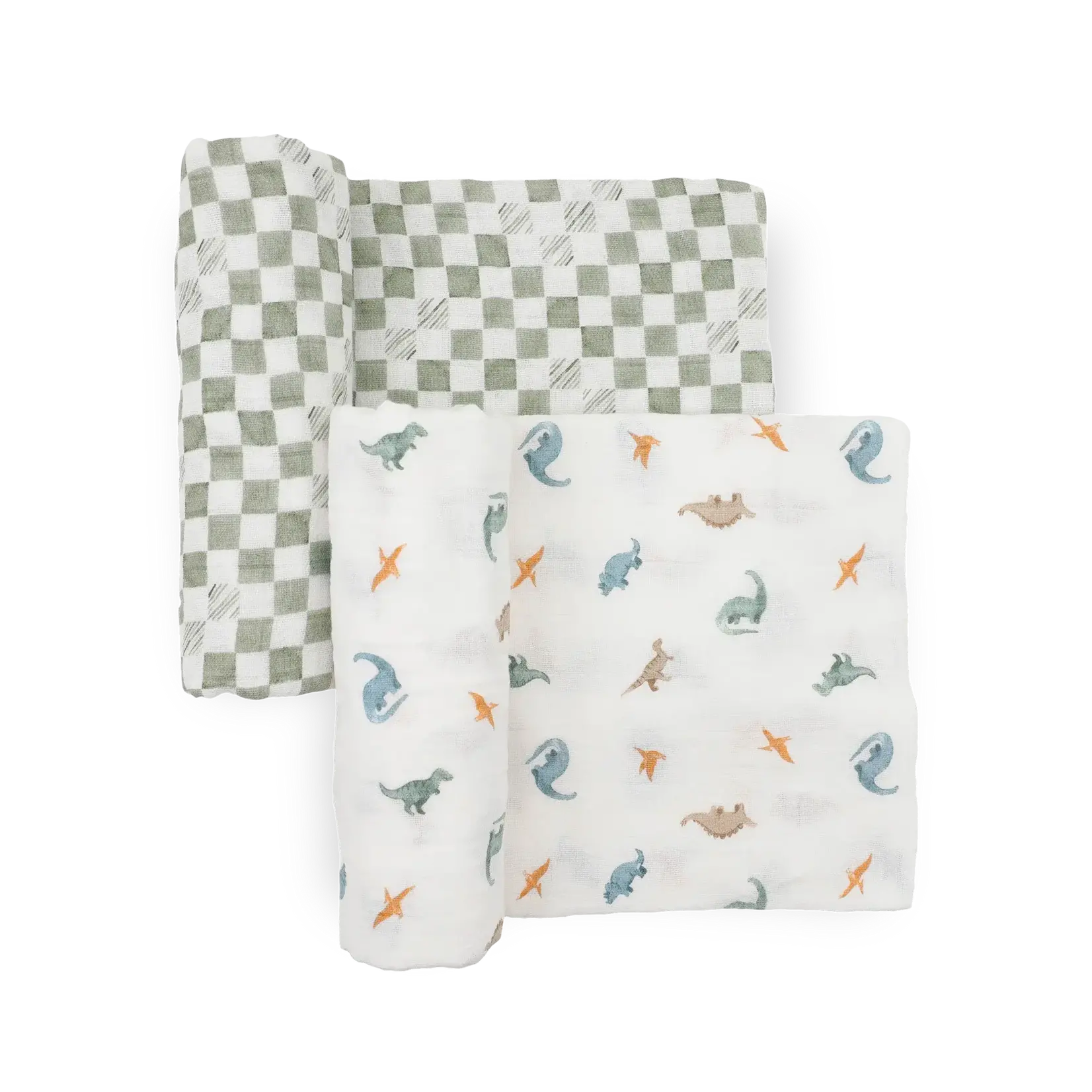 Little Unicorn Organic Cotton Muslin Swaddle 2 pack - Little Dino