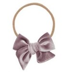 Lou Lou and Company Velvet Bow Headband Small - Iris