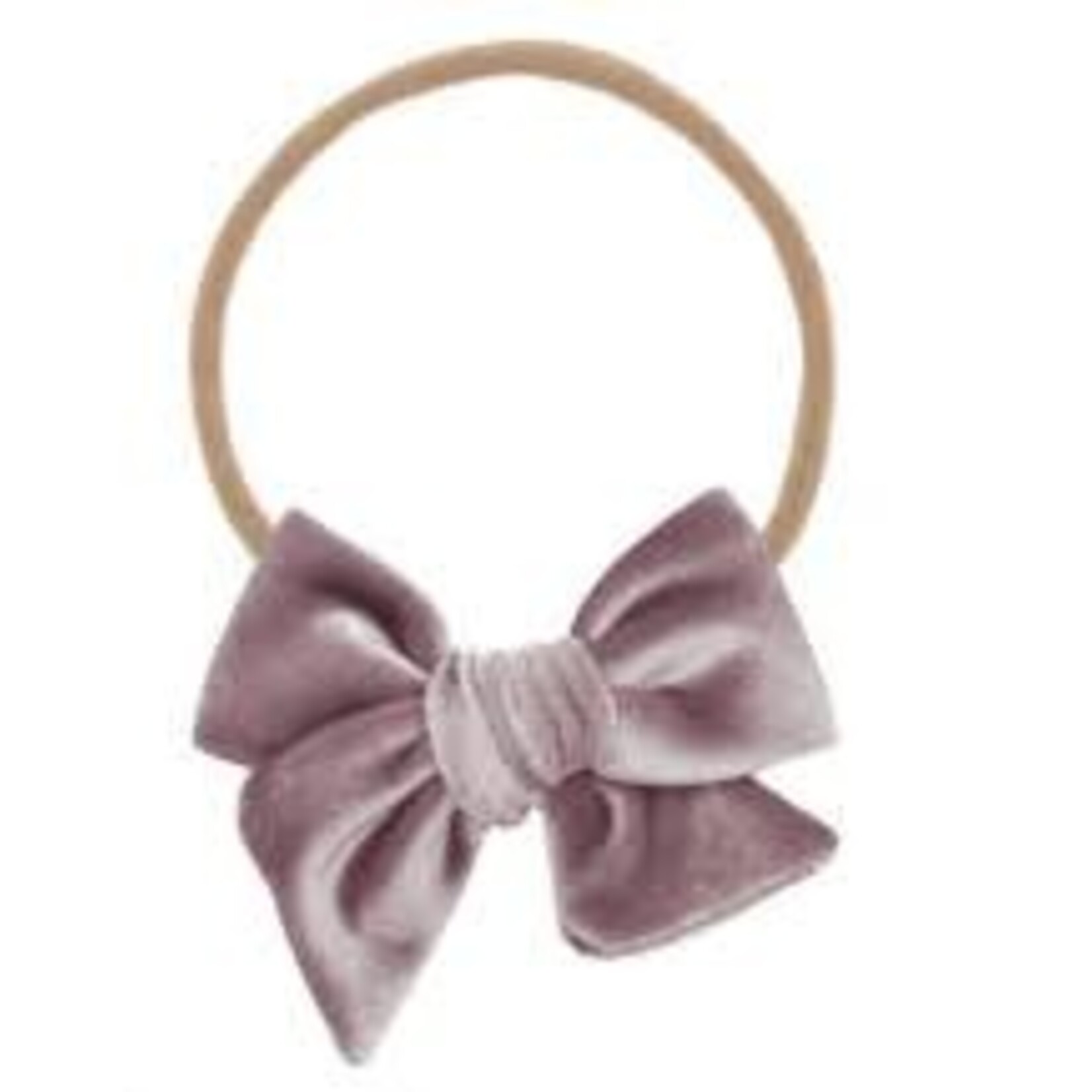 Lou Lou and Company Velvet Bow Headband Small - Iris