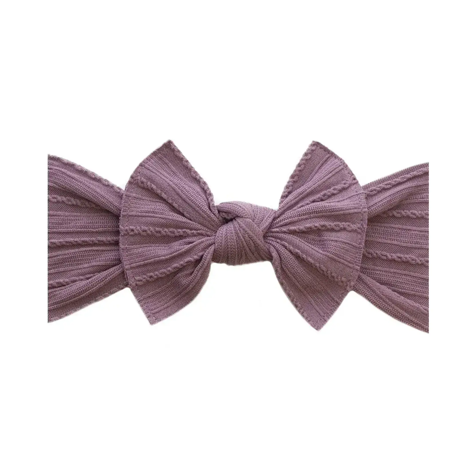 Baby Bling Bows Cable Knit Knot - Lilac