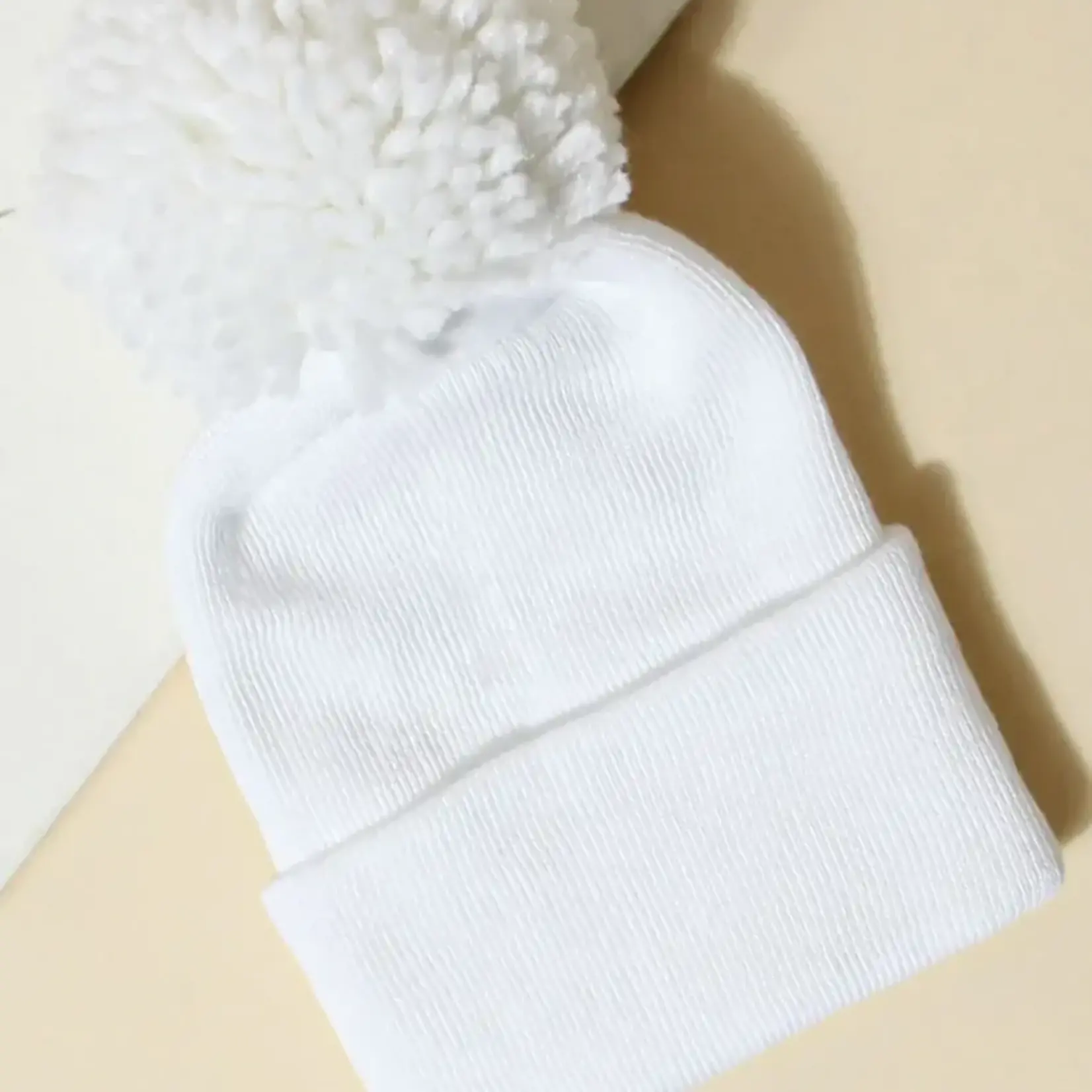 Baby's First Hat BFH | Warm White Pom