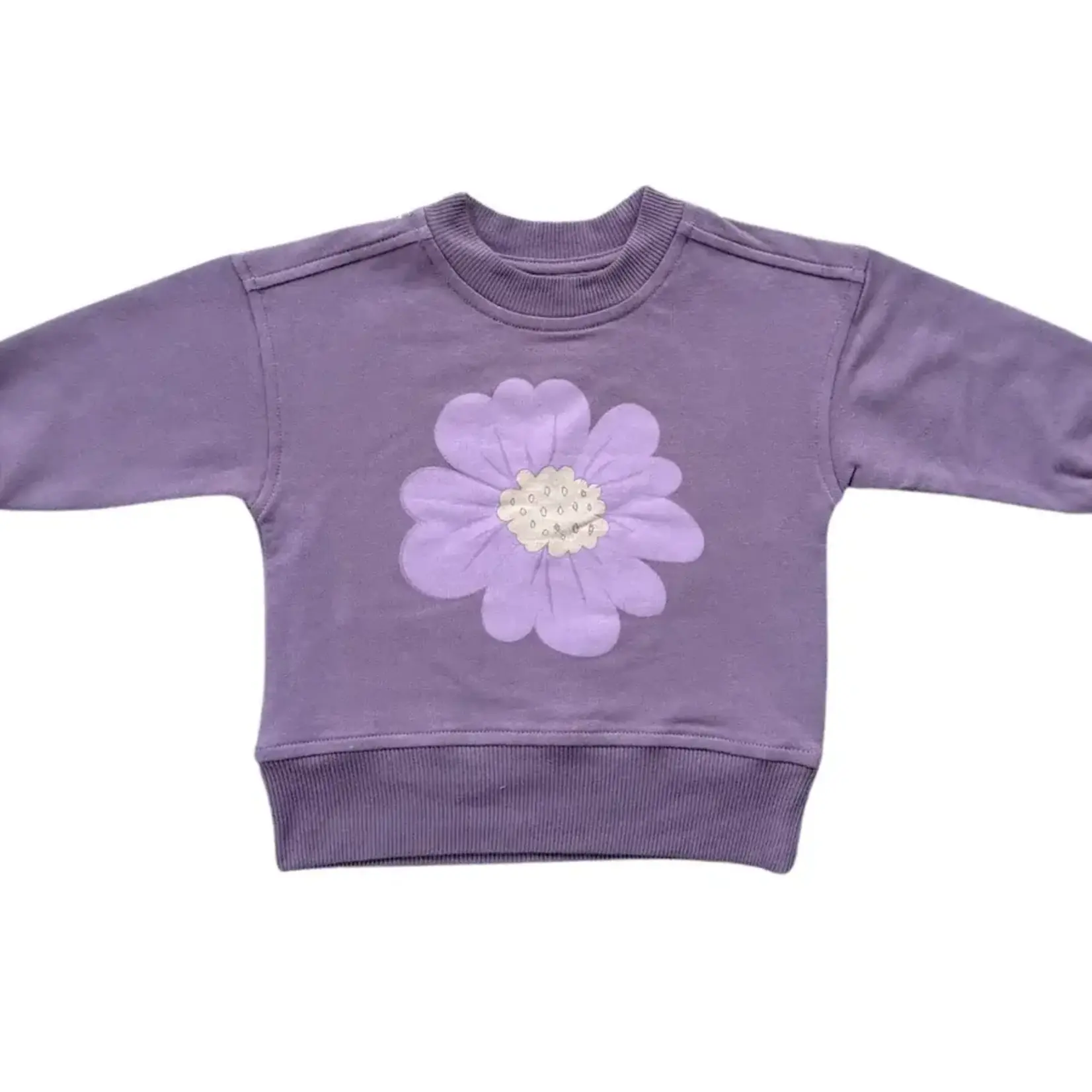 babysprouts clothing company Boxy Baby Sweatshirt | Plum Wildflower
