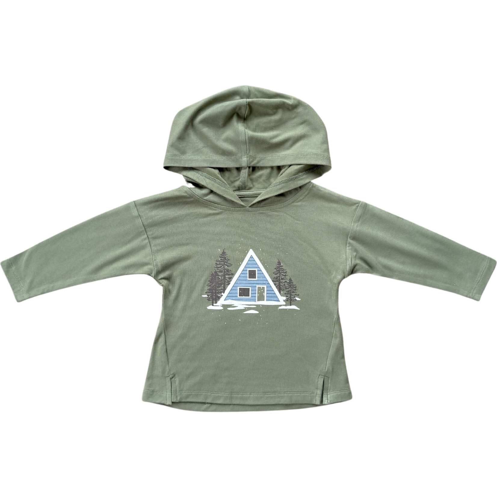 babysprouts clothing company Hoodie Jersey Bamboo Kids | Olive Snow Lodge