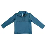 babysprouts clothing company Boys 3/4 Fleece Zip Sweatshirt | Midnight