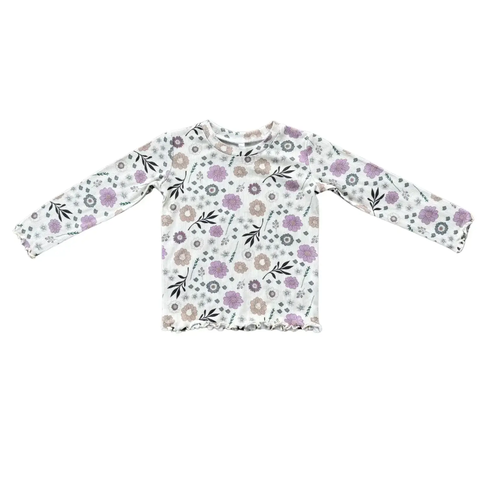 babysprouts clothing company Lettuce Hem Tee Bamboo | Winter Floral