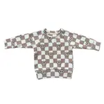 babysprouts clothing company Boys Baby Raglan Sweatshirt | Smiley Check