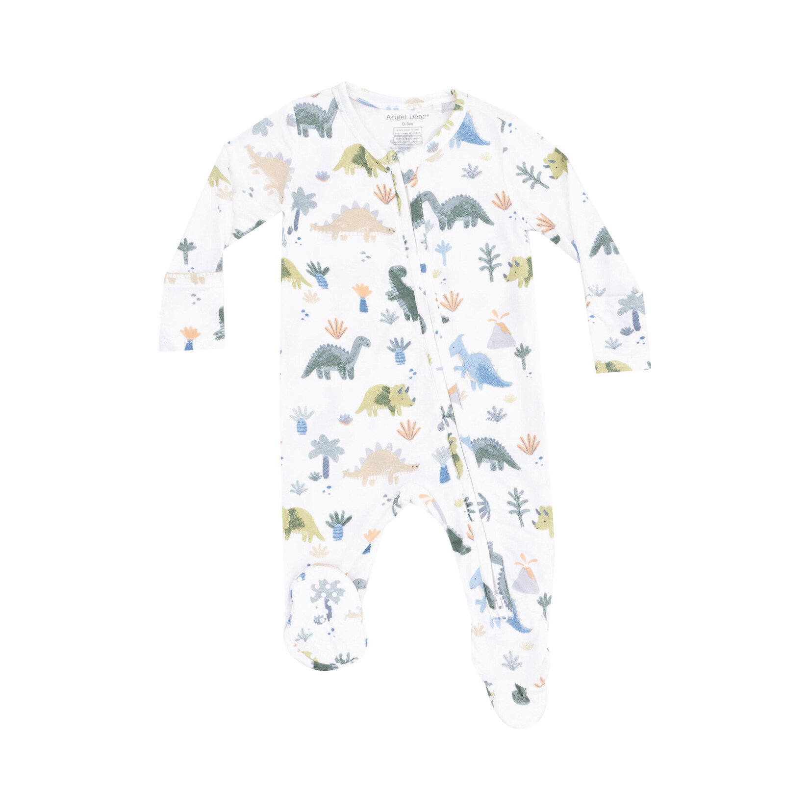 Angel Dear Zipper Footie | Soft Dinos