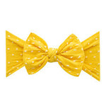 Baby Bling Bows Shabby Dot Knot | Mustard/White dot