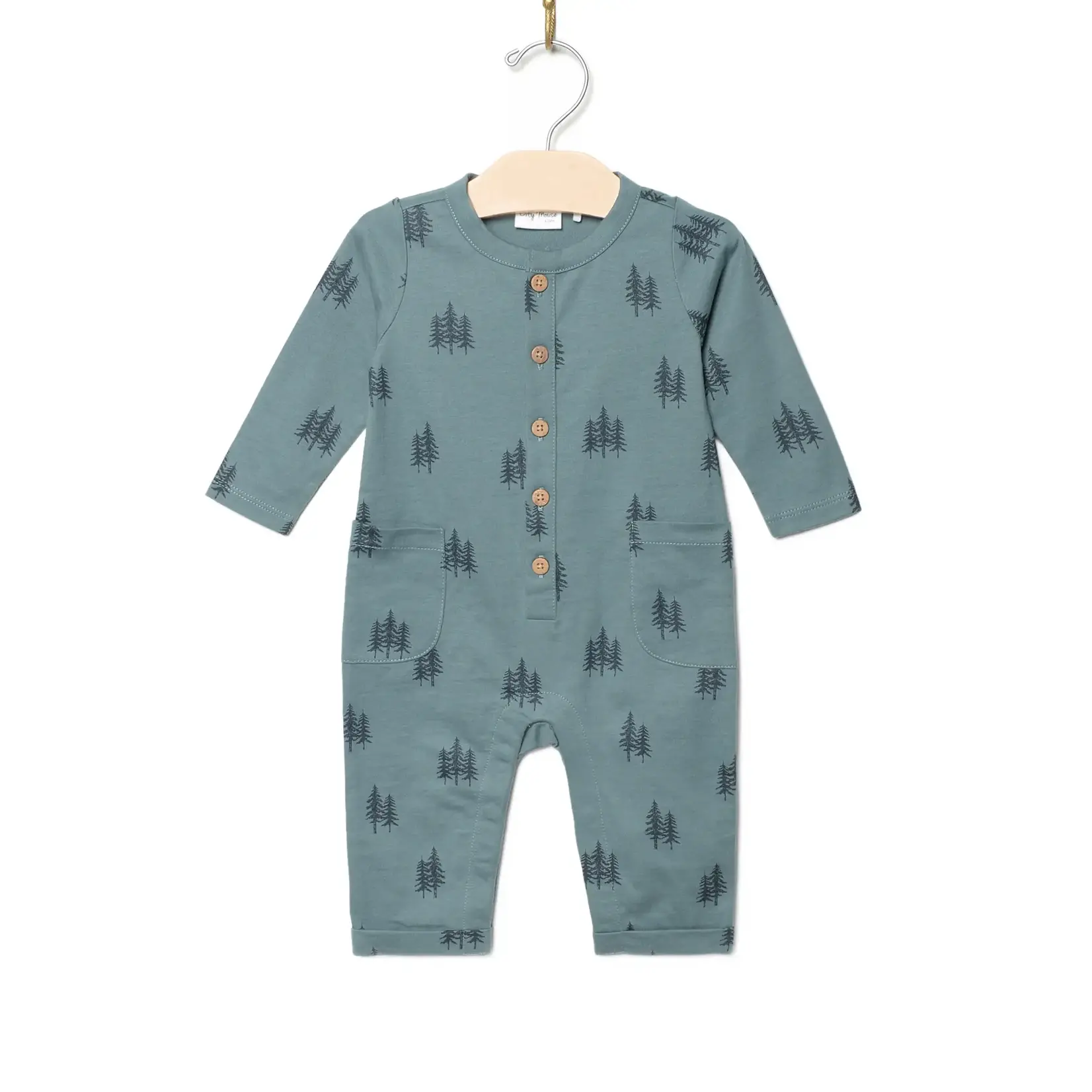 City Mouse Pocket Romper | Twilight Forest